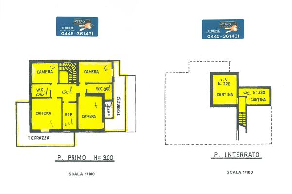 planimetria 1°piano - UNIFAM. AUTONOMA THIENE (VI) NORD 